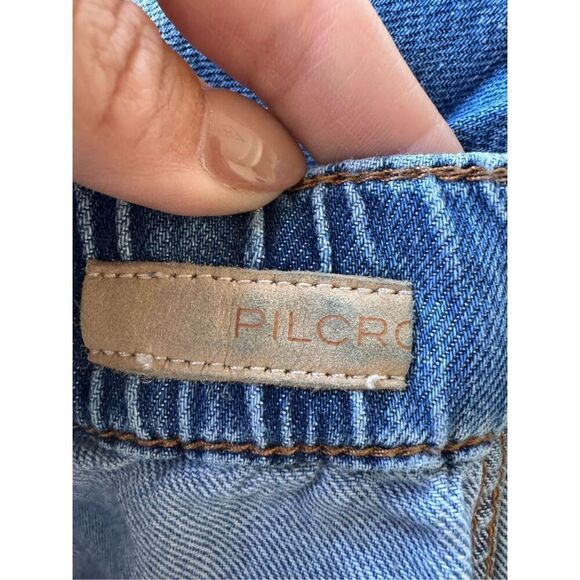 Anthropologie's Pilcro Castaway High-Rise Jeans, Size 31 T Wide Leg Raw Hem - Picture 11 of 15